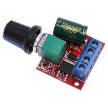 조정 가능한 속도 조절기 제어 거버너 스위치 미니 5A 90W PWM 12V DC 모터 컨트롤러 모듈 4.5V-35V 24V, 한개옵션0