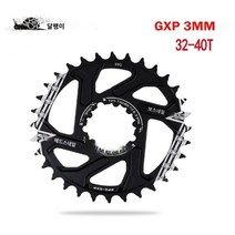 자전거 크랭크 체인링 6mm 3mm 30T 32T 34T 36T 38T 18종류, 3MM 34T 블랙 플래터