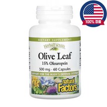 내추럴팩터스 올리브 잎 500mg 90캡슐, 60캡슐