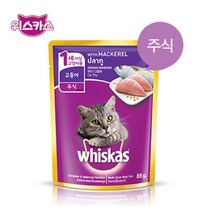 위스카스 고양이 주식 파우치 고등어 80g 24개