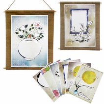 스쿨문구 수묵화 족자 단품5 한가위 diy 만들기