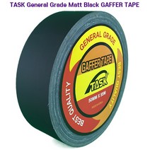 테스크 수출용 국산 무광면테이프 개퍼테이프 GAFFER TAPE 50MM X 55M MATT BLACK, 1개