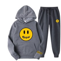 남성 트레이닝바지 츄리닝세트 트레이닝복 세트 츄리닝 추리닝 바지 셋트 가을 조거트레이닝 Drew house 2022 저스틴 비버 패션 남자 운동복 망 겨울 브랜드 후드 조깅 정장