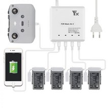 호환제품 DJI 매빅 에어 2/매빅 2S 드론 배터리 충전기 리모컨 충전, 02 EU plug