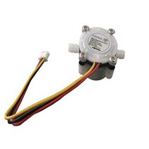 GREDIA 1/4” Water Flow Sensor Food-Grade Switch Hall Effect Flowmeter Fluid Meter Counter Connect Ho, 1