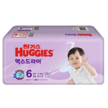 하기스 NEW 맥스드라이 점보 밴드형 남여공용 6단계(14~19kg), 80매, 0   6 step (14~19kg) / 공용 점보