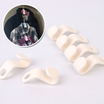 옷걸이정리 후크고리 옷걸이연장 연결고리 6p 옷걸이연결후크 릴레이옷걸이연결후크 옷걸이연장, 단품, 색상:단일색상|사이즈:기본