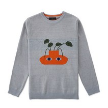 블루 베이직핏 콜라보 일러스트 니트_SKTSC21NSL