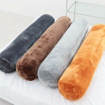 HS라이프 베개 필로우 목쿠션 배개 숙면 밍크 극세사 온열 바디 L자형 긴 롱, 차콜