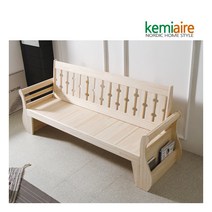 [케미에르] 편백나무원목(무절) 3인용쇼파 KMD-301, 모델:KMD-301