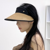 미미샵 나뭇잎 썬캡 (4컬러) 라탄 리프 여름모자 밀짚 선캡 데일리 챙넓은