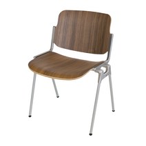 디에스 철제원목의자 색상6, 월넛 합판