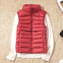 경량패딩새로운 여성 민소매 울트라 라이트 다운 조끼 슬림 자켓 소녀 Gilet 플러스 경량