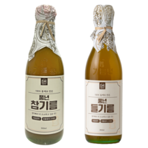 풍년푸드 저온압착 참기름 + 들기름 세트, 참기름350ml+들기름350ml