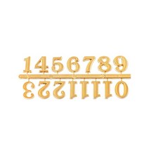 1 세트 로마 숫자 수제 재료 복원 디지털 수리 도구 시계 액세서리 아랍어 석영 부품, Gold Arabic Numeral