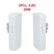 야외 1-2km 장거리 300-450mbps 2.4g5.8g 무선 라우터 무선 브리지와이파이 중계기와이파이 신호 증폭기, 에게, 2개 5.8g