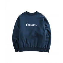 챈스챈스 CHANCE 맨투맨 스웨트셔츠 네이비 기모