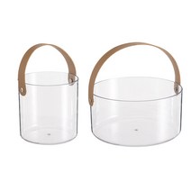 과일 얼음 손잡이 투명 바스켓 소형+대형 세트, 소형 1개 + 대형 1개 (C33)