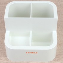 스탠드 펜 꽂이 모음 원형 슬림 사각 멀티 연필 볼펜 색연필 통 책상 위 필기구 정리 사무실 데스크 꾸미기, 기본, LUX 아이보리