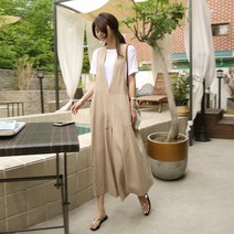 여성 여름 뷔스티에 점프수트 멜빵 바지BJK013a