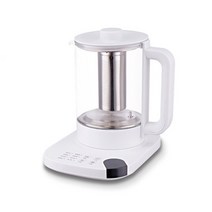 중탕기 차탕기 전기약탕기 DMWD 1.8L 전기 주전자 가정용 유리 건강 보존 냄비 자동 멀티 쿠커 커피 디저트, 03 White With Filter