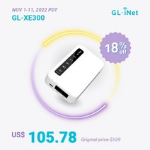 와이파이라우터 gl.inetgl xe300(puli) 4g lte 모바일 스마트 VPN, ep06-e eu 영국 플러그, 배터리로