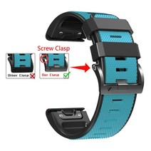 Garmin Descent G1 Solar Mk1 Mk2 Mk2i 시계대 스포츠 2 색 실리콘 방수 손목대 가민 Quick Fit 22mm 26mm 스트랩, #2