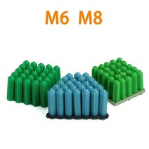 웨지앙카 동공 케미칼 세트 스트롱 드롭인 앙카 100pcs 플라스틱 확장 파이프, 그린 m8 (100개)