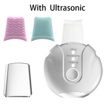 뷰티디바이스림피자-초음파 페이셜 필링 기계 스킨 스크러버 뷰티 딥 페이스 클리너 셔블 모공 리프팅, 03 With Ultrasonic