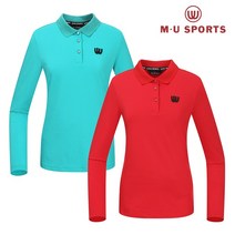 엠유스포츠 여성 등판 뮤 자수 요꼬티셔츠 MU20522TL02