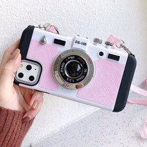 아이폰 케이스 감성 예쁜 고급 3d 레트로 카메라 emily in paris phone case for 11 12 13 pro xs max x xr 8 plus se 끈
