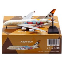 비행기 모형 항공기 다이캐스트 1:400 a380 a6-apc eithad 항공 장식