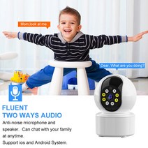 무선 와이파이 블루투스 가정용 CCTV2MP 1080P PT 카메라 적외선 야간 투시경 2.4G WiFi 무선 감시 양방향, 04 With 64GB_01 EU 플러그