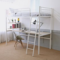 일루일루 코모드i 올인원 책상형 벙커침대 2색상, 아이보리(IVORY)-13cm 포켓라텍스매트리스