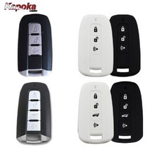 코란도C 렉스턴W) 3버튼 (투리스모 쌍용 4버튼 실리콘 스마트키케이스 구형 코란도스포츠, 쌍용키링_블랙