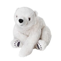 이케아 SNUTTIG 북극곰 봉제인형, 20cm, 화이트