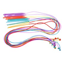 아프간바늘 12pcs 플라스틱 아프간 튀니지 크로 셰 뜨개질 후크 뜨개질 바늘 케이블 비드 길이 120cm 내구성 49, 없음