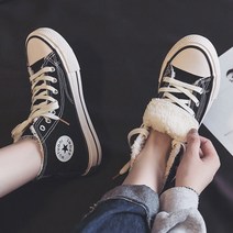 woo514-남자 여성 겨울 커플화 블랙 스니커즈 발목 운동화