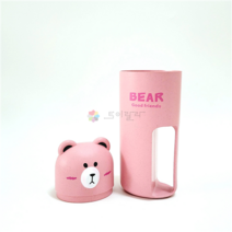 귀여운 곰돌이 휴대용 다용도 케이스 칫솔케이스, 핑크