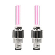 무드등자동차 휠 LED 라이트 타이어 밸브 캡 장식 조명 2 개 오토바이 자전거 플래시 스포크 네온 램프 스, 04 pink