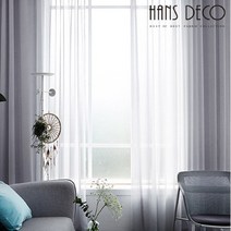 한스데코 [한스데코] 아이린 린넨스타일 커튼2장+커튼끈+레일세트 거실