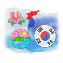 반짝반짝 보석십자수 우리나라 스티커, 무궁화