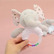 영아 귀요미 블루 코끼리인형 링딸랑이 손주선물 아기소근육 돌선물 돌쟁이 손장난감 출산선물 아기장난감