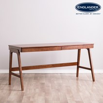 잉글랜더 오슬로 고무나무 원목 책상 1600(선반 미포함), 월넛