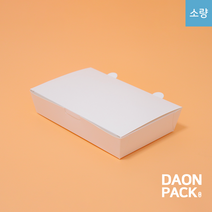 소량) [무지 도시락 3호] 일회용 종이도시락 김밥 분식 떡집 포장용기 1box 100개