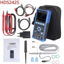 디지털 오실로스코프 owon hds2102s hds2102 2ch 핸드헬드 100mhz 대역폭 20000 카운트 멀티미터 osc dmm 파형 발생기, hds242s, 유럽 ​​연합
