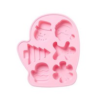 초콜릿만들기키트 카카오 코팅 발렌타인데이 화이트데이 크리스마스 산타 클로스 눈사람 실리콘 몰 초콜릿, 05 C-pink