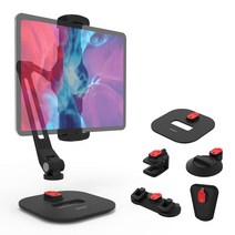 억스 마운트 태블릿 거치대 아이패드 프로 미니 갤럭시탭 12.9인치 스마트폰 침대 차량용 거치대, 화이트 C세트(암+2구흡착형)