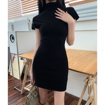 여름 미니멀 슬림핏 반폴라 레깅스 반팔 원피스