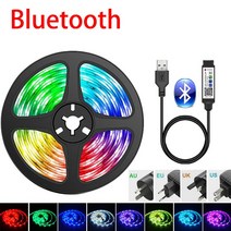 rgbled 스트립 led스트립라이트블루투스 USB LED 스트립 조명 RGB SMD 유연한 1-30M 램프 테이프 리본 TV, 한개옵션1, 02 5M RGB 15leds